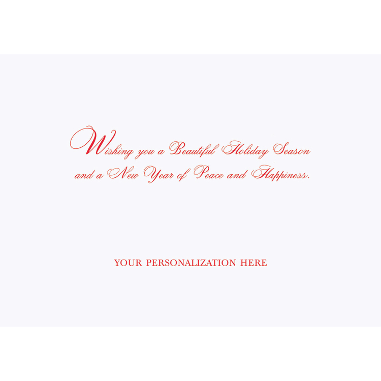 Custom verse printed inside our custom D2100 holiday cards