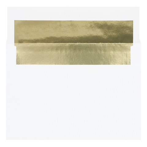 A picture of the gold foil lining for our greeting card envelopes