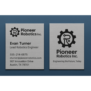 Custom gray linen business cards printed with 1 pre-selected spot ink color