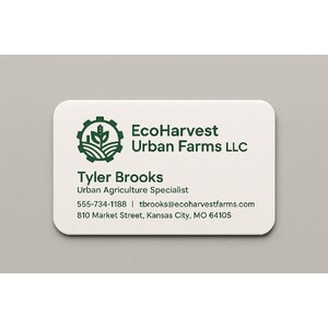 Custom linen business cards with rounded corners and printed with 1 ink color