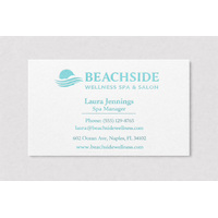 Custom business cards with spot colors using thermography