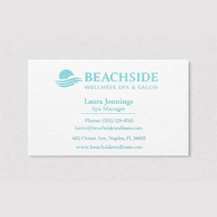 Custom business cards with spot colors using thermography