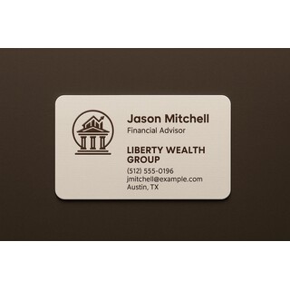 Custom linen business cards printed with a raised ink color on warm white paper