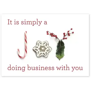 Holiday Greeting Cards - Simply a Joy Doing Business With You
