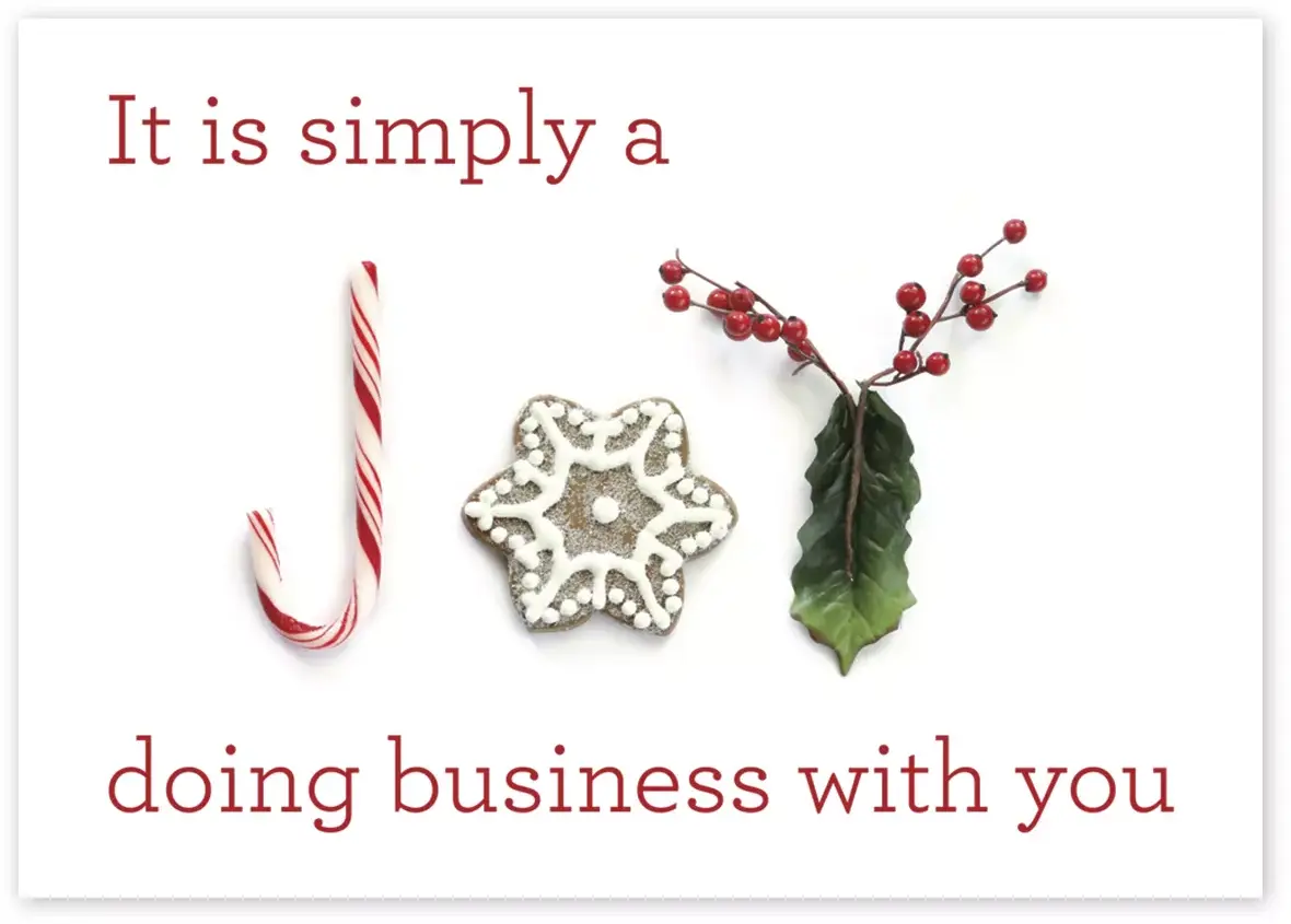 Holiday Greeting Cards - Simply a Joy Doing Business With You