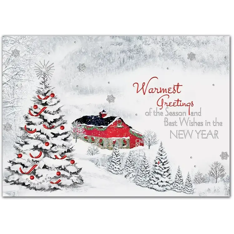 Corporate greeting cards for the New Year with nostalgic elements