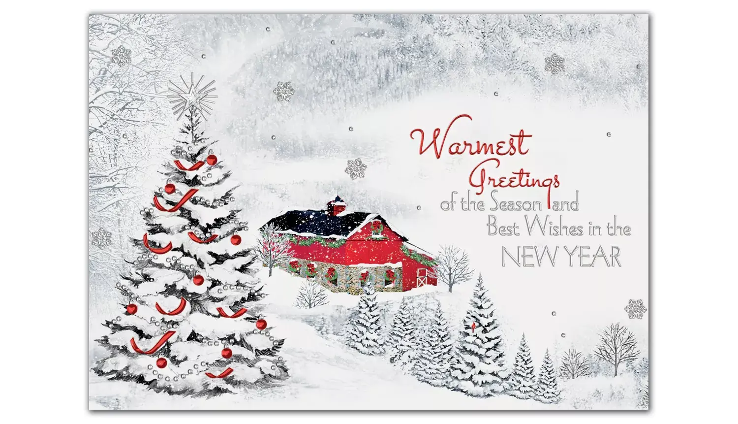 Corporate greeting cards for the New Year with nostalgic elements
