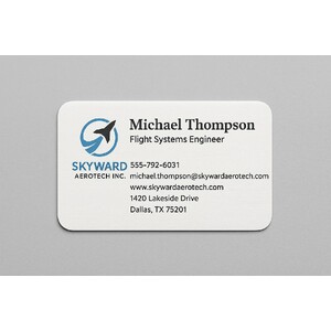 Custom 2 ink color Strathmore business cards on premium paper & rounded corners