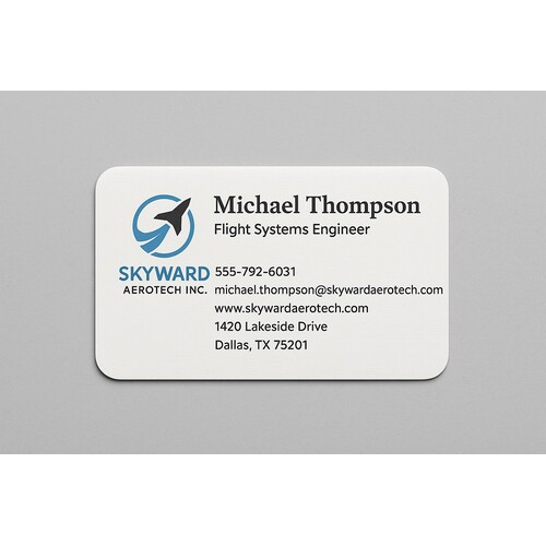 Custom 2 ink color Strathmore business cards on premium paper & rounded corners