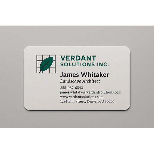 Thick premium business cards with rounded edges and 2 color print