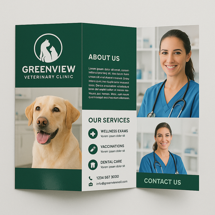 8 1/2" x 11" Full Color Brochures with UV Gloss Coating