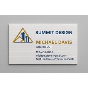 Custom linen business cards with two custom raised ink colors