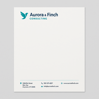Design the perfect business letterhead on premium quality paper