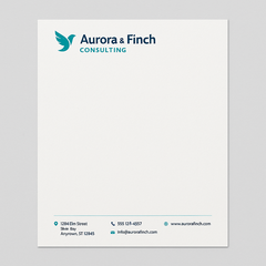 Design the perfect business letterhead on premium quality paper