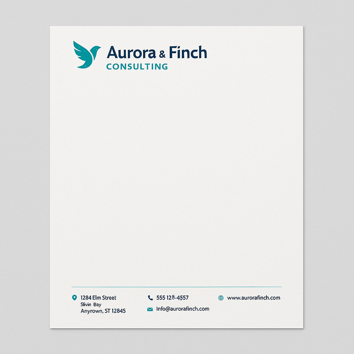Design the perfect business letterhead on premium quality paper