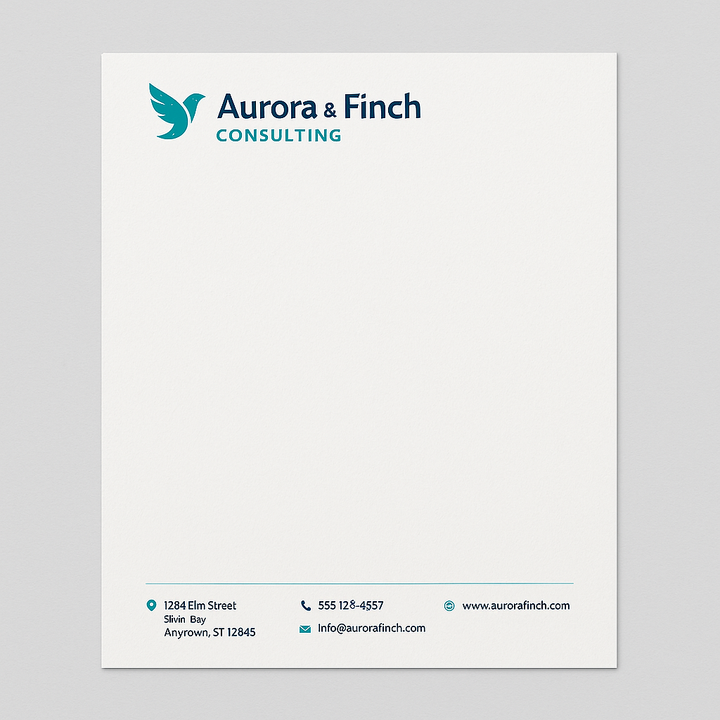 Design the perfect business letterhead on premium quality paper