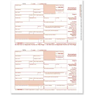 Laser 1099-NEC Tax Forms, Copy-A - Bulk format