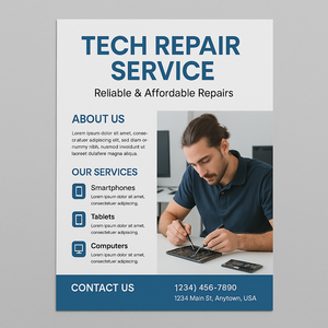 Custom letter-size brochures online with no folding. Can be used a sales sheets.