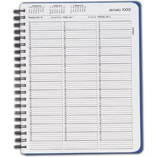 TimeScan 1 Column Wirebound Appointment Book - 15 Minute Intervals, 7am-9pm