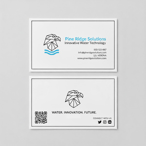 Double-sided linen business card design created online with 2 ink colors