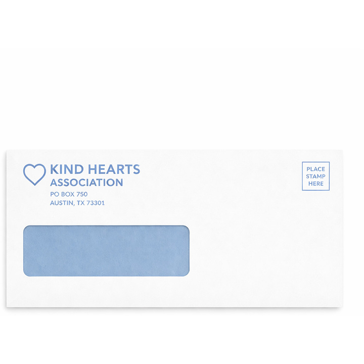 Create your own number 9 return envelopes online with one window & ink color