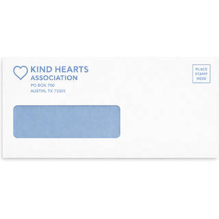 Create your own number 9 return envelopes online with one window & ink color