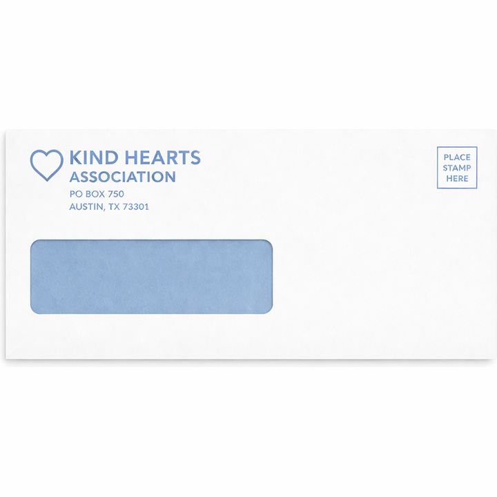 Create your own number 9 return envelopes online with one window & ink color