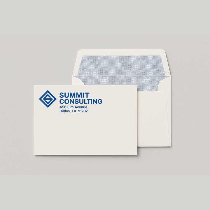 Create your own remittance envelope in blue, black or red ink. Includes tinted security pattern inside.