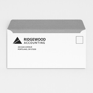 Make your own return business envelopes with tinted lining