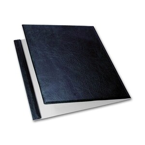 One Write Folding Check Binder, Blue Vinyl
