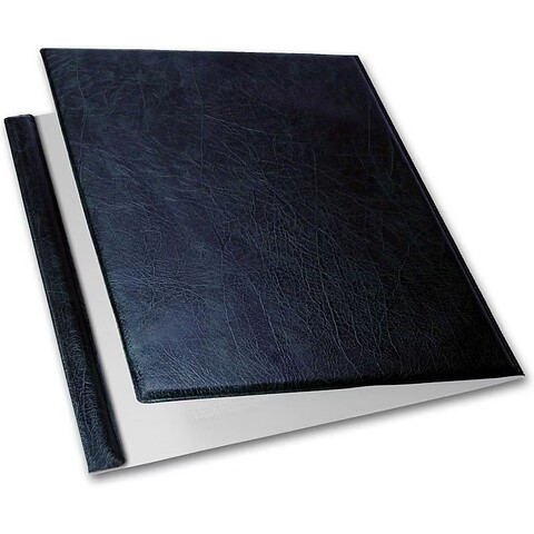 One Write Folding Check Binder, Blue Vinyl