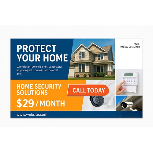Create 6 1/2" x 12" Business EDDM Postcards Online