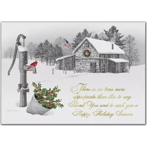 Serene Thanks Holiday Cards