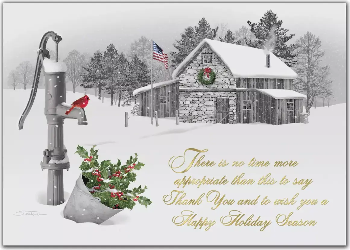 Serene Thanks Holiday Cards