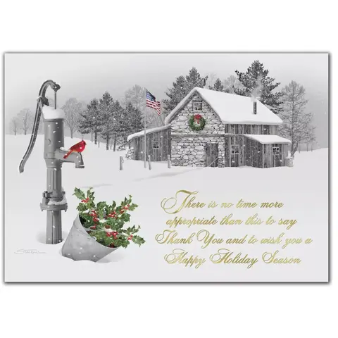Serene Thanks Holiday Cards