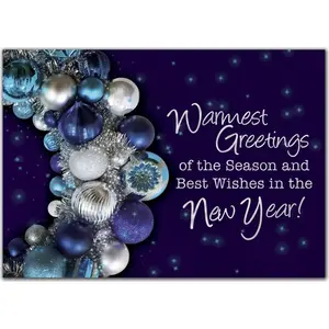 Business New Year Greeting Cards - Purple & Blue Accents