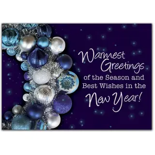 Business New Year Greeting Cards - Purple & Blue Accents