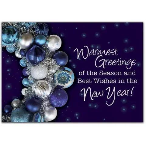 Business New Year Greeting Cards - Purple & Blue Accents