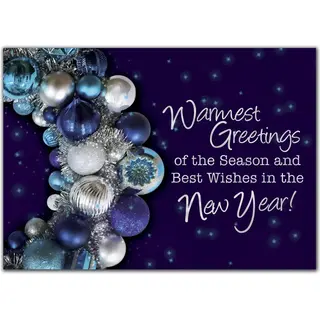 Business New Year Greeting Cards - Purple & Blue Accents