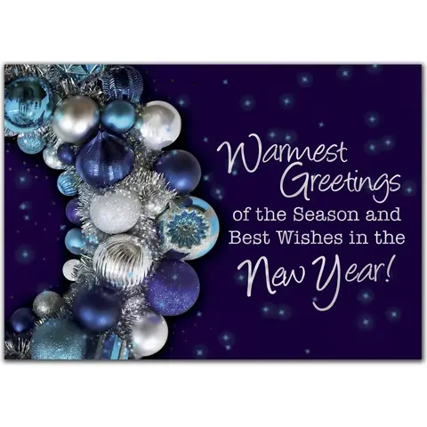 Business New Year Greeting Cards - Purple & Blue Accents