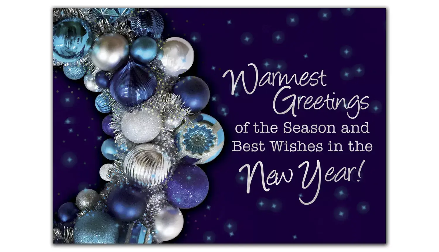 Business New Year Greeting Cards - Purple & Blue Accents