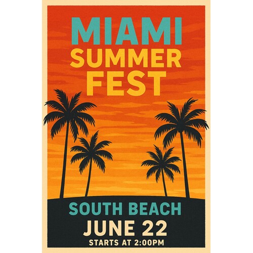Vertical medium size posters for events and business promotions