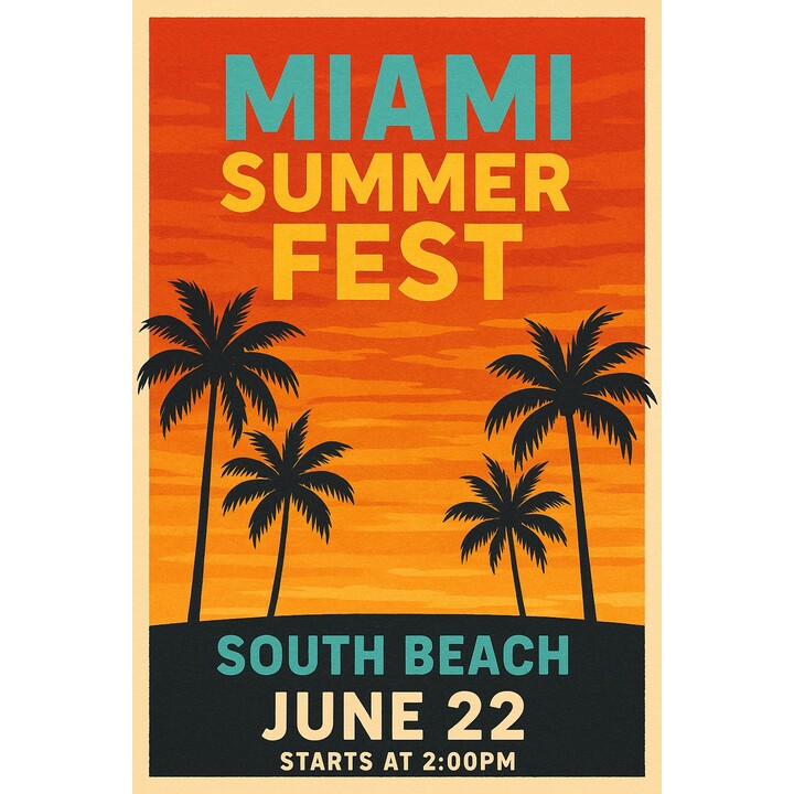 Vertical medium size posters for events and business promotions