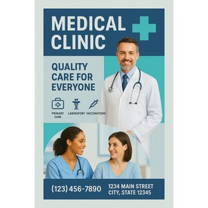 Custom printed 19" x 27" event poster for businesses or non-profit organizations