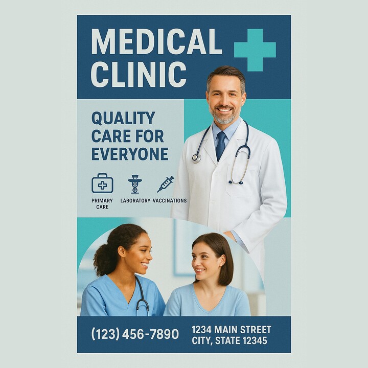 Custom printed 19" x 27" event poster for businesses or non-profit organizations