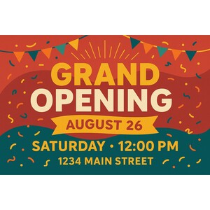 Custom printed 19" x 13" horizontal posters for business or non-profit event promotion