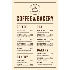 Custom 18" x 24" vertical business poster printed in full color used for business or retail event promotion.