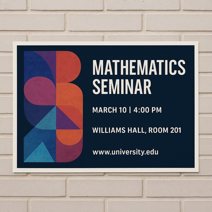 Large custom 27" x 19" horizontal poster printed in full color - perfect for art exhibits, university halls, trade shows.