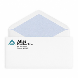 Custom #10 confidential envelopes printed with a two-color logo (black + any other color) and security tint.