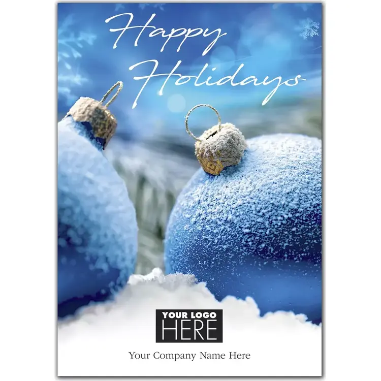 Stunning Sapphire Logo Card with a custom company logo printed on the front.